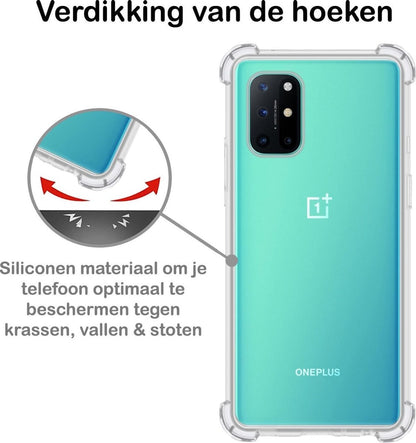 OnePlus 8T Hoesje Shockproof Backcover Siliconen - Transparant