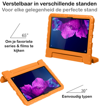 Lenovo Tab P11 Plus Kinderhoes Shockabsorberend Foam - Oranje