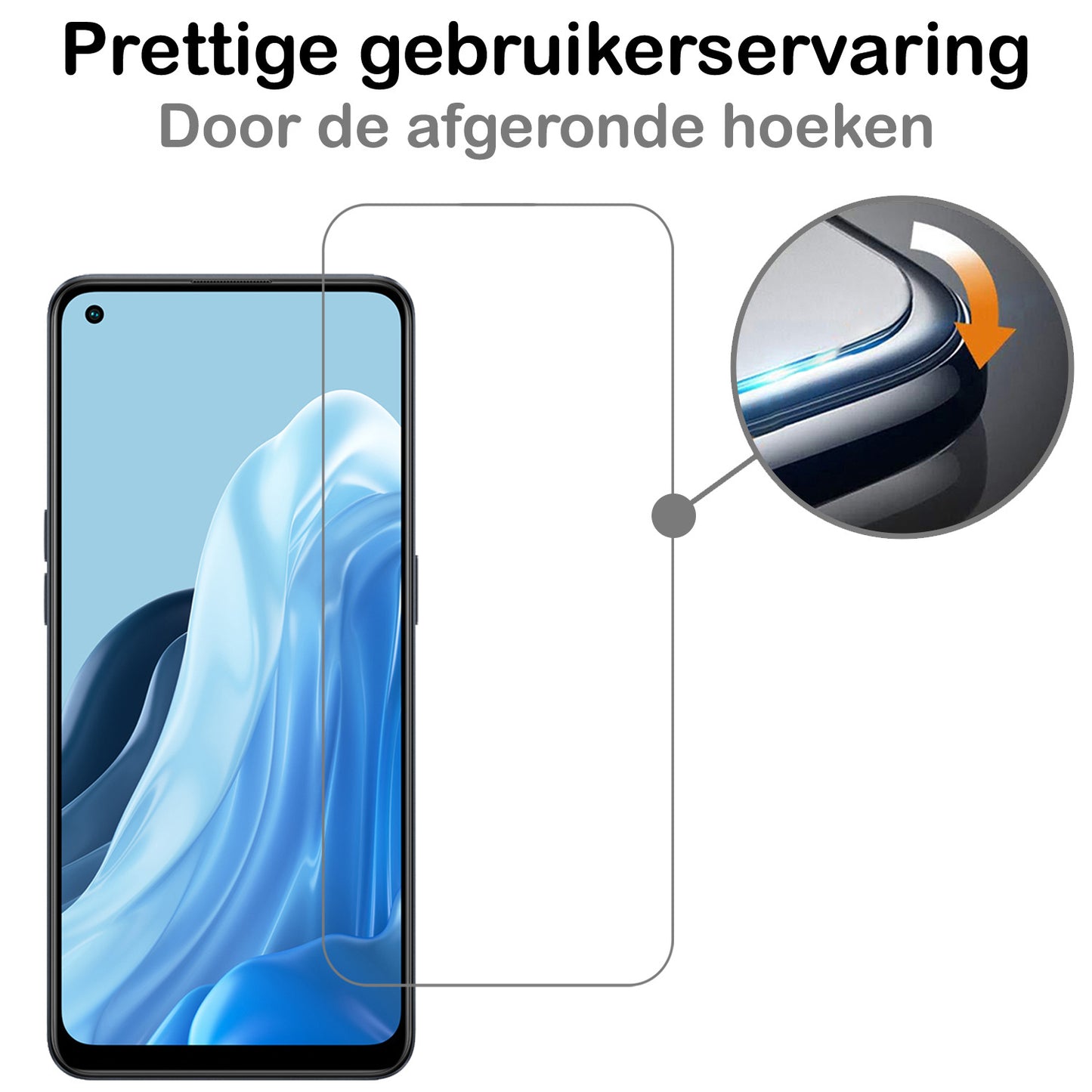 OPPO Reno 8 Lite Screenprotector Tempered Glass