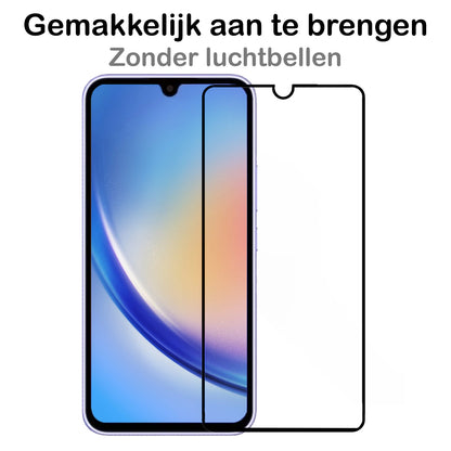 Samsung A34 Screenprotector Gehard Glas - Full Screen