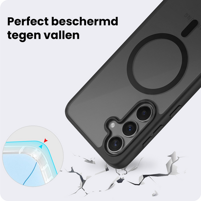 Samsung S26 FE Hoesje Geschikt voor Magsafe Backcover Shockproof - Zwart