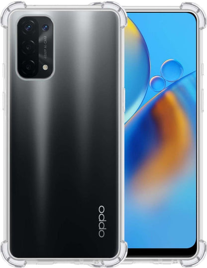 OPPO A74 5G Hoesje Shockproof Backcover Siliconen - Transparant