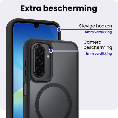 Samsung A26 Hoesje Geschikt voor Magsafe Backcover Shockproof - Zwart