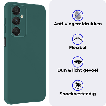Samsung A16 Hoesje Siliconen Backcover Lichtgewicht - Donkergroen