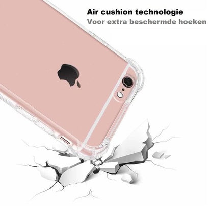 Hoes Geschikt voor iPhone 6s Hoes Cover Case Shockproof - Transparant