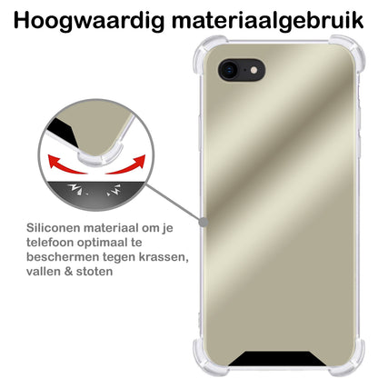 iPhone SE 2022 Hoesje Shockproof Backcover Siliconen - Goud