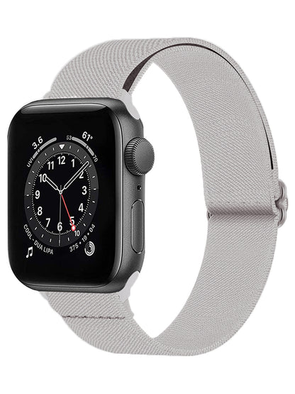 Horloge Bandje Geschikt Voor Apple Watch 1-8 / SE - 42/44/45 mm Bandje Stof - Grijs