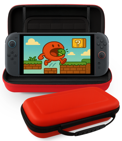 Nintendo Switch 2 Hard Cover Hoes met Spellen ruimte - Rood