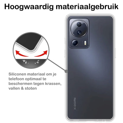 Xiaomi 13 Lite Hoesje Siliconen Backcover Lichtgewicht - Transparant