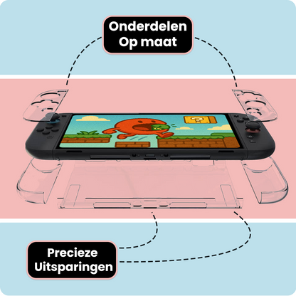 Nintendo Switch 2 Hoesje Siliconen Backcover Lichtgewicht - Transparant