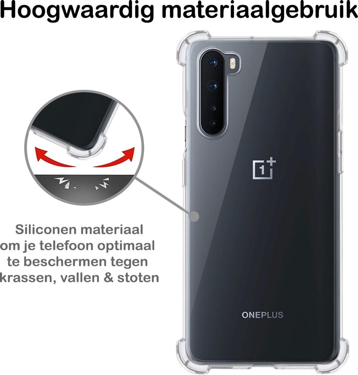 OnePlus Nord Hoesje Shock Proof Siliconen - Transparant