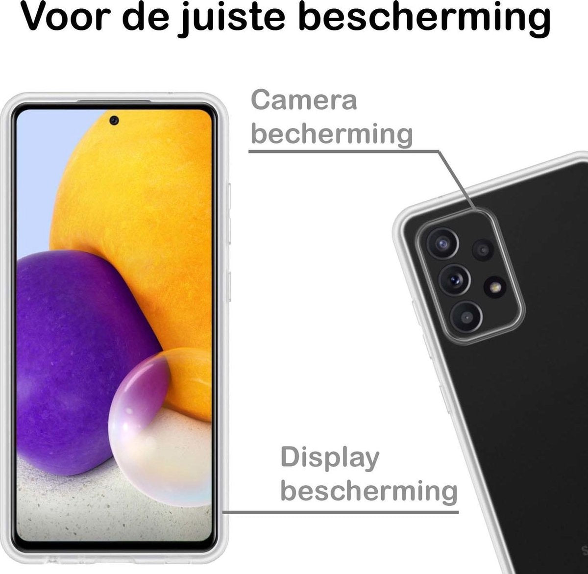 Samsung A72 Hoesje Siliconen - Transparant