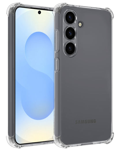 Samsung S25 Plus Hoesje Shockproof Backcover Siliconen - Transparant