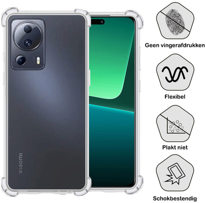 Xiaomi 13 Lite Hoesje Shockproof Backcover Siliconen - Transparant