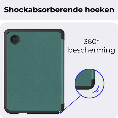 Kobo Clara Colour Bookcase Hoes Shockabsorberend - Donkergroen