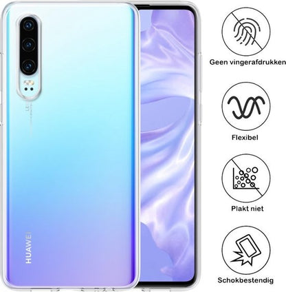 Huawei P30 Hoesje Siliconen Backcover Lichtgewicht - Transparant