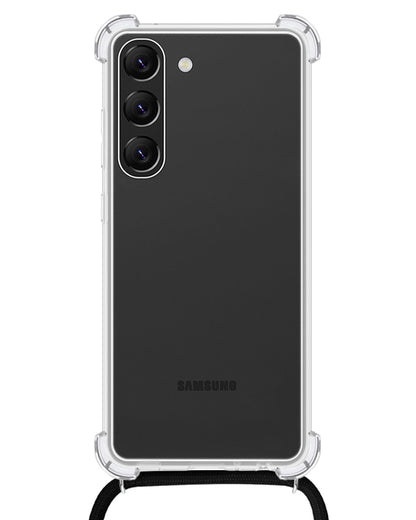 Samsung S23 Hoesje met Koord Backcover Shockproof - Transparant