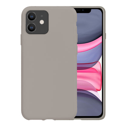 iPhone 11 Hoesje Siliconen Backcover Lichtgewicht - Grijs