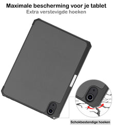 iPad Mini 6 Trifold Bookcase Hoes met Penhouder voor Apple Pen - Grijs