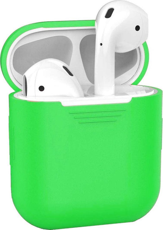 AirPods Hoesje Siliconen met Clip - Groen