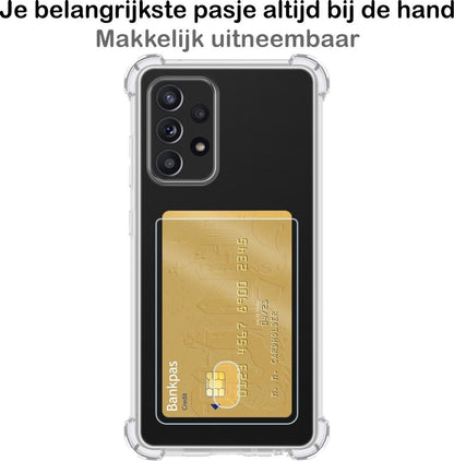 Samsung A32 5G Hoesje Kaarthouder Backcover Shockproof - Transparant