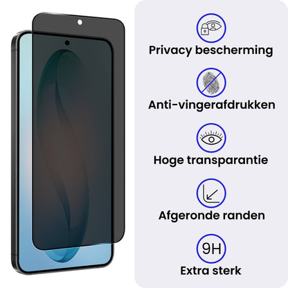 Samsung S26 Plus Screenprotector Gehard Glas - Privacy