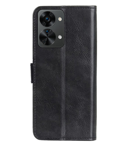 OnePlus Nord 2T Hoesje Bookcase Cover met Kaarthouder - Zwart