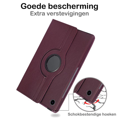 Samsung Galaxy Tab A8 Trifold Bookcase Hoes 360 Graden Draaibaar - Paars