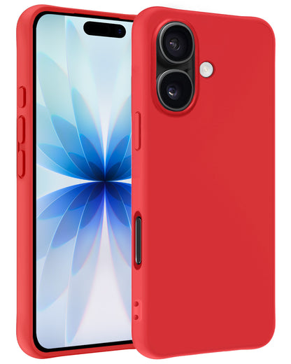 iPhone 17 Hoesje Siliconen Backcover Lichtgewicht - Rood