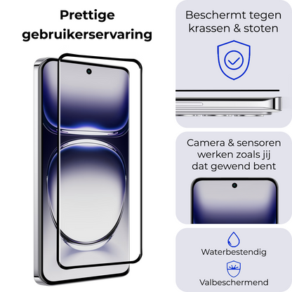 OPPO Reno 12 Screenprotector Gehard Glas - Full Screen