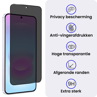 Samsung A37 Screenprotector Gehard Glas - Privacy