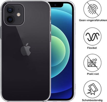iPhone 12 Mini Hoesje Siliconen Backcover Lichtgewicht - Transparant