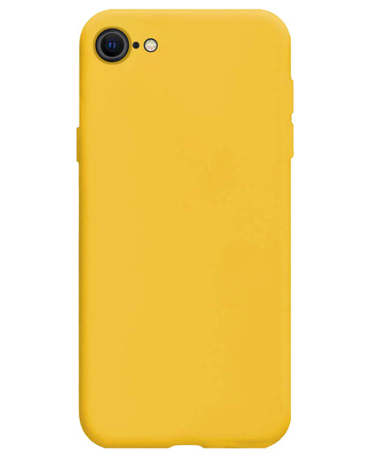 iPhone SE 2022 Hoesje Siliconen Backcover Lichtgewicht - Geel