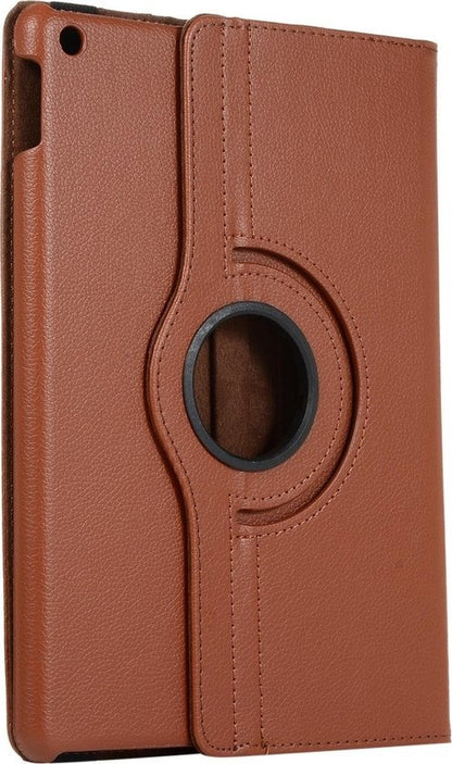 iPad 10.2 2019/2020 Trifold Bookcase Hoes 360 Graden Draaibaar - Bruin