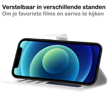 iPhone 12 Pro Max Hoesje Bookcase Cover Uitneembaar - Wit