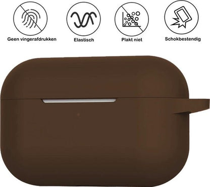 Airpods Pro Hoesje Siliconen Krasbestendig - Bruin
