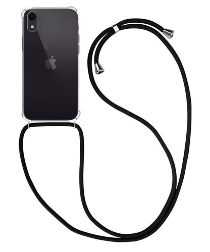 iPhone XR Hoesje met Koord Backcover Shockproof - Transparant