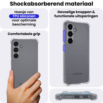 Samsung S26 Plus Hoesje Shockproof Backcover Siliconen - Transparant