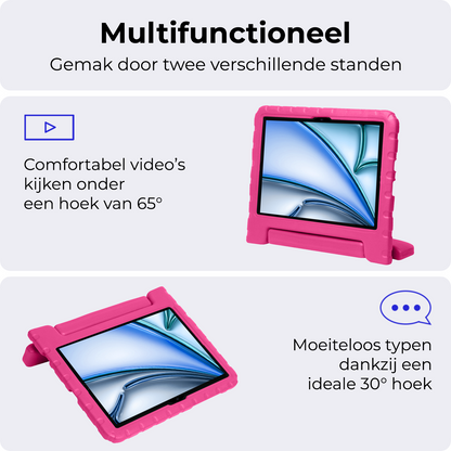 iPad Air 2024 / 2025 (11 inch) Kinderhoes Shockabsorberend Foam - Roze