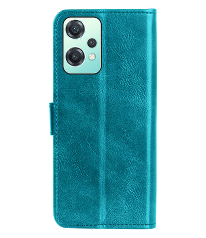 OnePlus Nord CE 2 Lite Hoesje Bookcase Cover met Kaarthouder - Turquoise