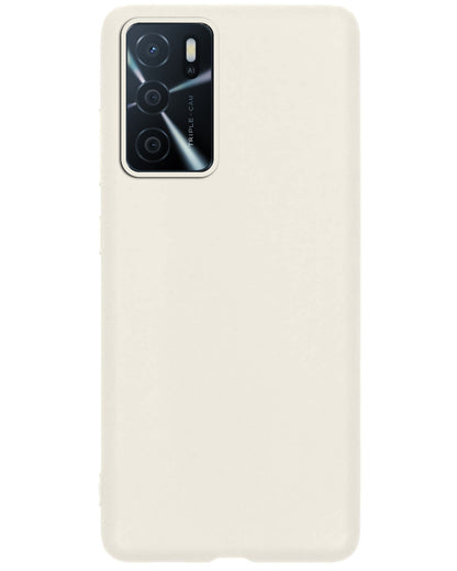 OPPO A16 Hoesje Siliconen - Wit