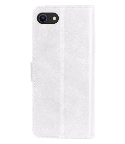 iPhone SE 2022 Hoesje Bookcase Cover met Kaarthouder - Wit