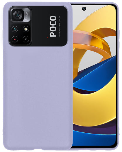 Poco M4 Pro 4G Hoesje Siliconen Backcover Lichtgewicht - Lila