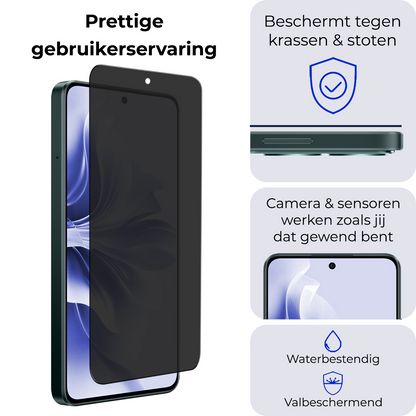 OPPO Reno 11F Screenprotector Gehard Glas - Privacy