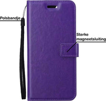 Samsung A52 5G Hoesje Bookcase Cover met Kaarthouder - Paars