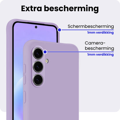 Samsung A57 Hoesje Siliconen Backcover Lichtgewicht - Lila