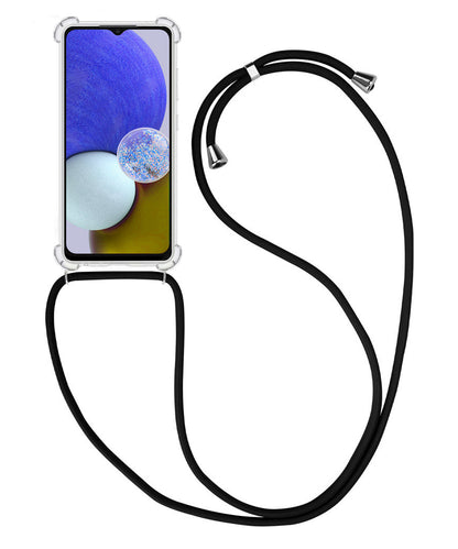 Samsung A13 5G Hoesje met Koord Backcover Shockproof - Transparant