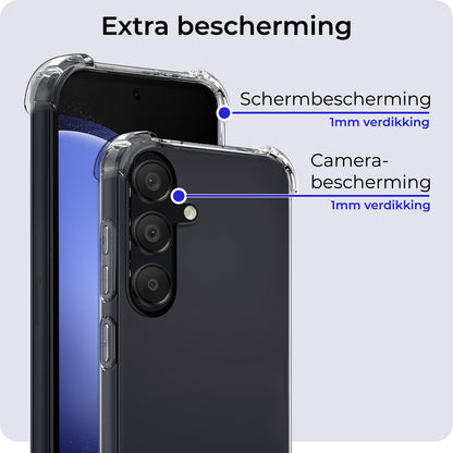 Samsung S23 FE Hoesje Shockproof Backcover Siliconen - Transparant