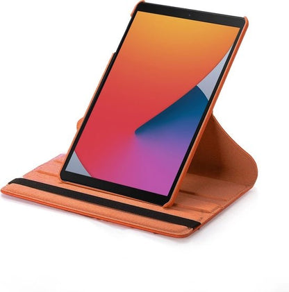 iPad 10.2 2020 Trifold Bookcase Hoes 360 Graden Draaibaar - Oranje