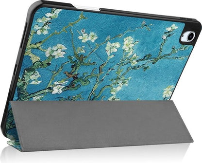 iPad Air 2020 Trifold Bookcase Hoes met Penhouder voor Apple Pen - Bloesem